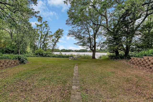 13047 Endicott Dr NW, Clearwater, MN 55320 - view of green lawn with a water view
