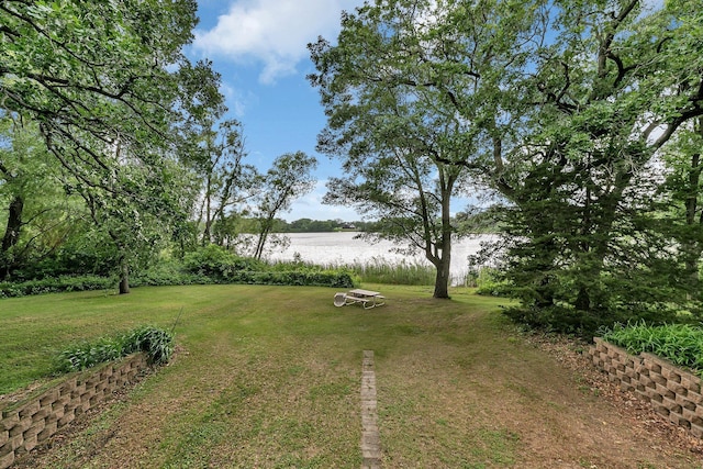 13047 Endicott Dr NW, Clearwater, MN 55320 - view of grassy yard with a water view