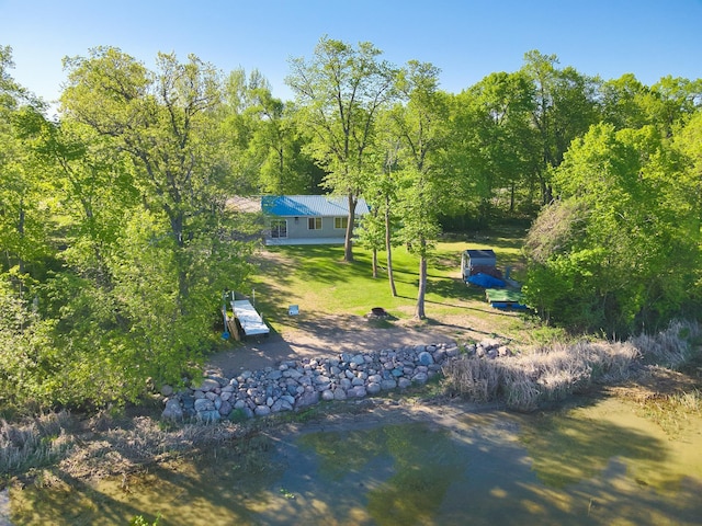 41443 County Highway 1, Ottertail, MN 56571 - view from above of property with a heavily wooded area