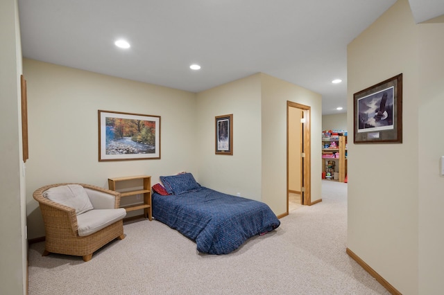 19136 Concord Ct NW, Elk River, MN 55330 - bedroom featuring light colored carpet, recessed lighting, and baseboards