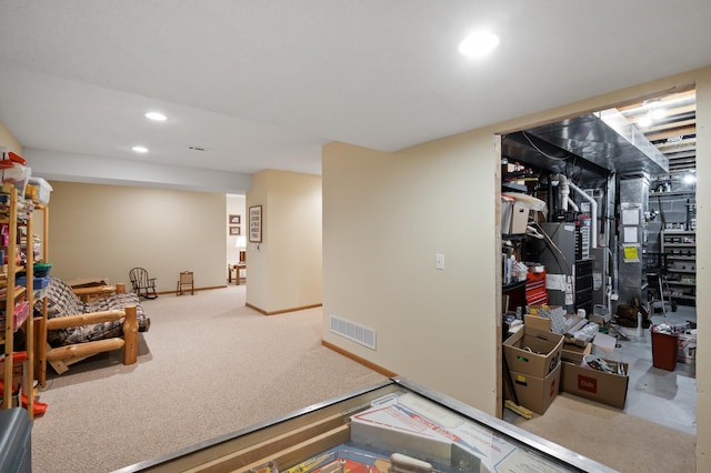 19136 Concord Ct NW, Elk River, MN 55330 - finished basement featuring recessed lighting, baseboards, and carpet floors