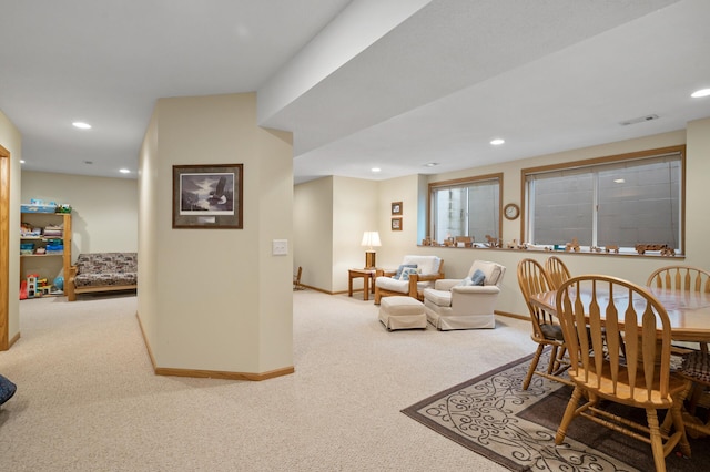 19136 Concord Ct NW, Elk River, MN 55330 - carpeted dining area with recessed lighting