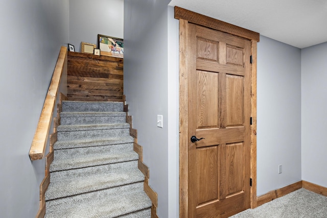 1013 Planters Path, Bayport, MN 55003 - staircase featuring baseboards and carpet flooring