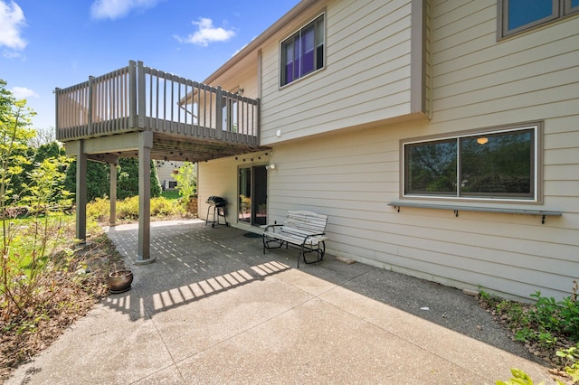 view of patio featuring a deck