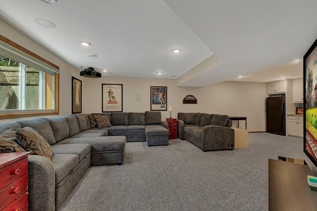 1502 9th St N, Sartell, MN 56377 - living room featuring carpet flooring and recessed lighting