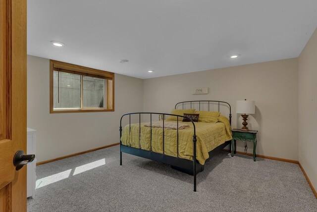 1502 9th St N, Sartell, MN 56377 - carpeted bedroom featuring baseboards and recessed lighting