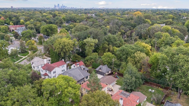aerial perspective of suburban area