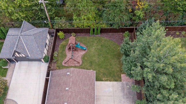 view from above of property
