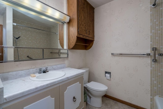 529 Spring St Unit 4, Kenyon, MN 55946 - full bath with tiled shower, vanity, and toilet