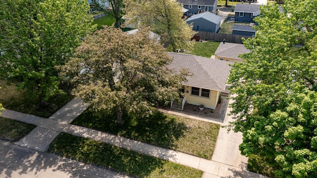 aerial perspective of suburban area