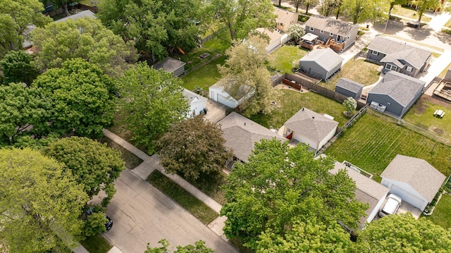 aerial view of residential area