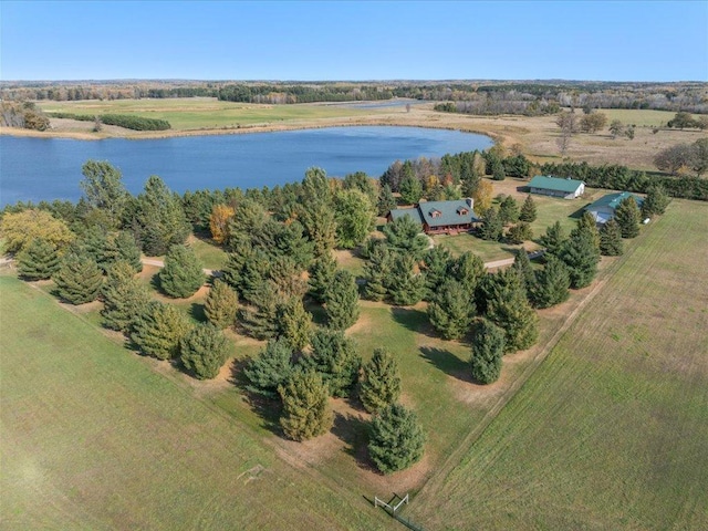 view of rural area featuring a large body of water