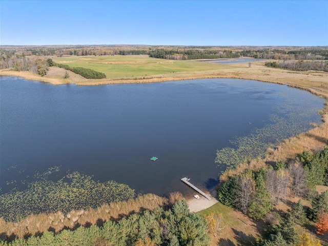 drone / aerial view of a large body of water