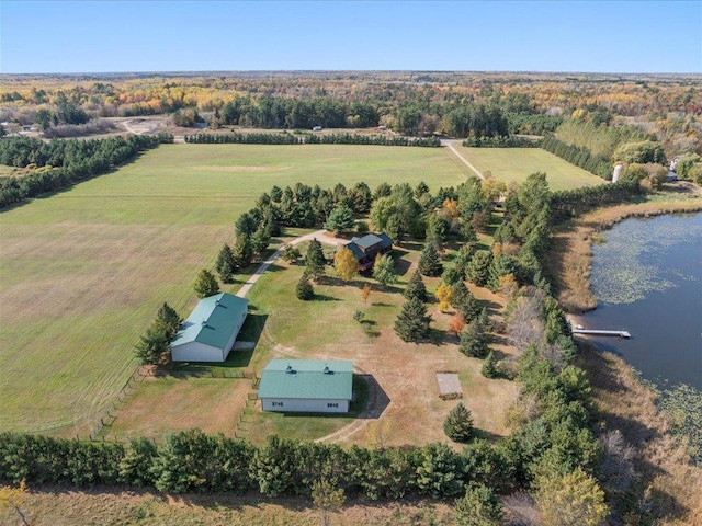 view of rural area featuring a nearby body of water