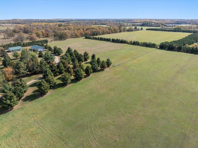 aerial view of sparsely populated area