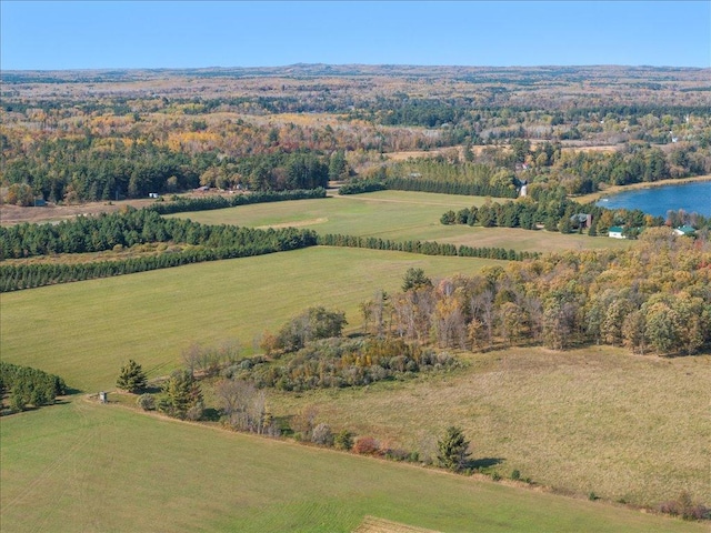 overview of rural landscape featuring a nearby body of water