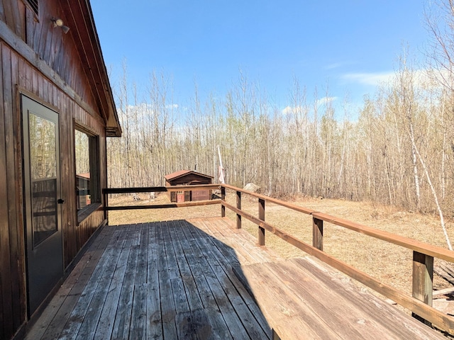 3333 Randa Rd, Orr, MN 55771 - wooden deck with a view of trees