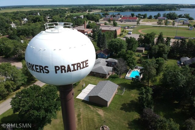 404 Clayborn Ave, Parkers Prairie, MN 56361 - bird's eye view of a large body of water