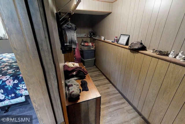 404 Clayborn Ave, Parkers Prairie, MN 56361 - detailed view of wood walls and wood finished floors