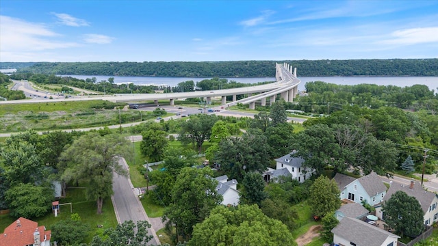 5844 Stagecoach Trl N, Oak Park Heights, MN 55082 - aerial view of a large body of water and a notable bridge