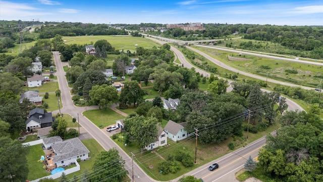 5844 Stagecoach Trl N, Oak Park Heights, MN 55082 - aerial overview of property's location with a tree filled landscape