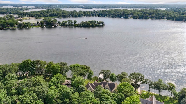 drone / aerial view of a large body of water