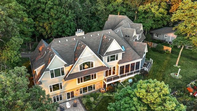 view from above of property