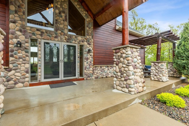 5784 Mcgowan Rd, Brainerd, MN 56401 - view of patio featuring french doors