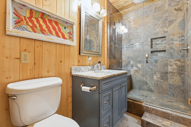 5784 Mcgowan Rd, Brainerd, MN 56401 - full bathroom featuring a shower stall, toilet, and vanity