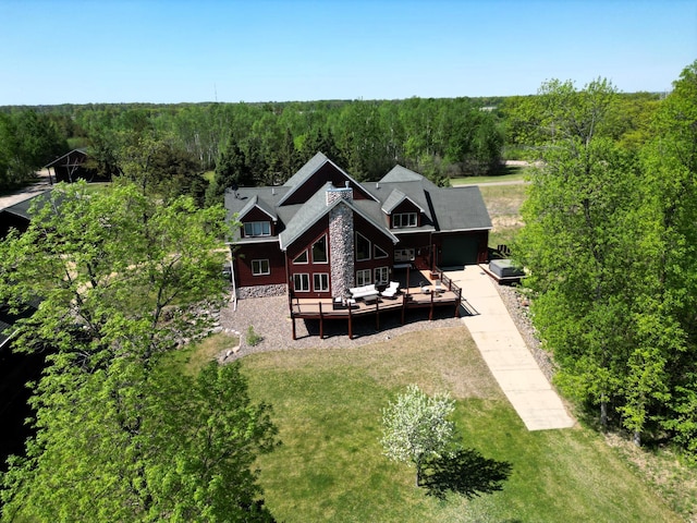 5784 Mcgowan Rd, Brainerd, MN 56401 - aerial view of property and surrounding area featuring a heavily wooded area