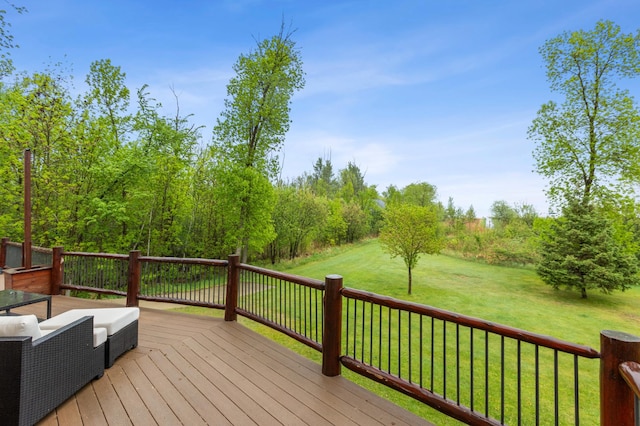 5784 Mcgowan Rd, Brainerd, MN 56401 - deck featuring a yard