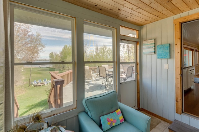 view of sunroom