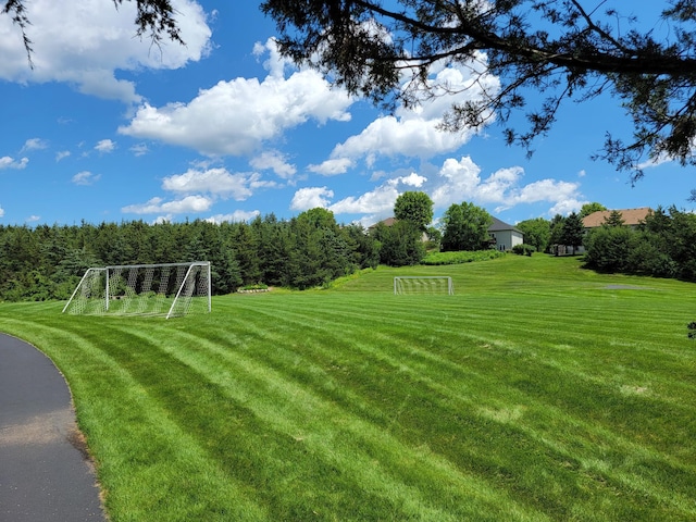 217 Canyon Dr, Hudson, WI 54016 - view of yard featuring an area for soccer and a view of rural / pastoral area