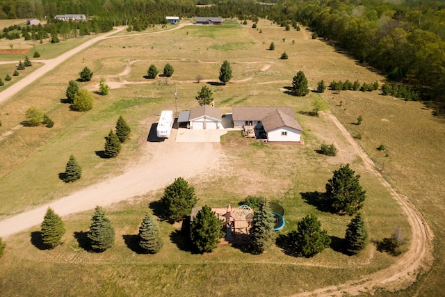 aerial view of sparsely populated area