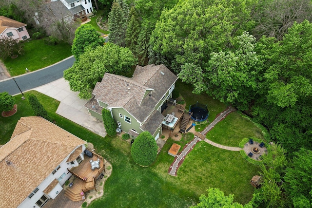 aerial view of property and surrounding area