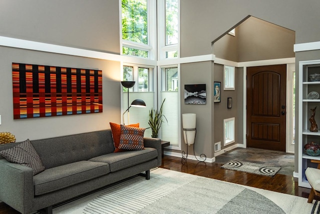 2 Edgcumbe Pl, Saint Paul, MN 55116 - living room with wood finished floors and a high ceiling