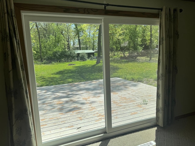 1725 Woodlawn Ave, Owatonna, MN 55060 - doorway to outside with carpet