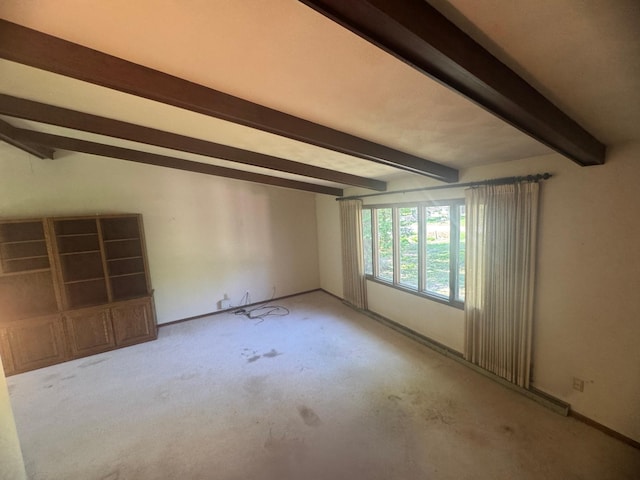 1725 Woodlawn Ave, Owatonna, MN 55060 - spare room featuring beam ceiling and carpet floors
