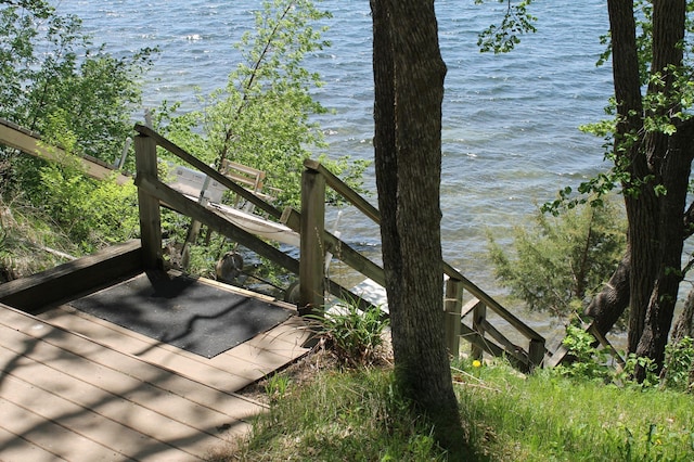 39624 Crane Lake Dr, Clitherall Twp, MN 56515 - deck featuring a water view