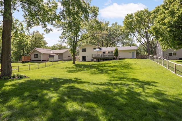 12037 Robin Rd, Maple Grove, MN 55369 - view of yard featuring a deck