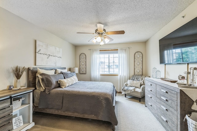 8289 Delaney Dr Unit 24, Inver Grove Heights, MN 55076 - carpeted bedroom featuring ceiling fan and a textured ceiling