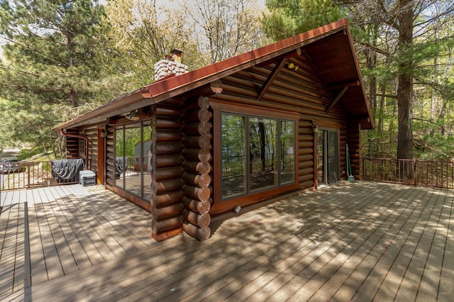 view of wooden deck