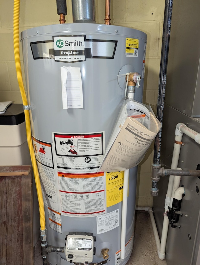 utilities featuring water heater