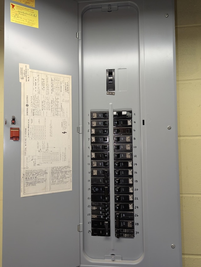 utility room featuring electric panel