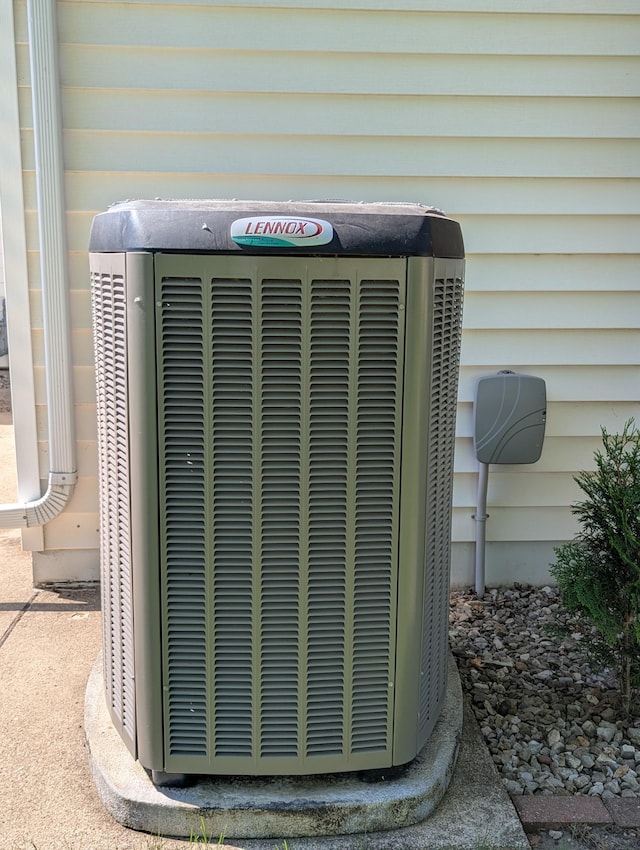 exterior view of central air condition unit