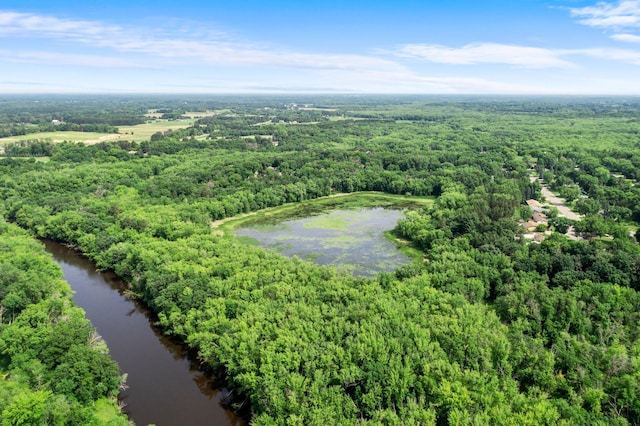 331 Sunset Ln N, Cambridge, MN 55008 - bird's eye view of a heavily wooded area and a large body of water