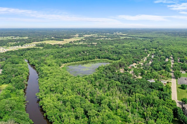 331 Sunset Ln N, Cambridge, MN 55008 - bird's eye view of a heavily wooded area and a large body of water