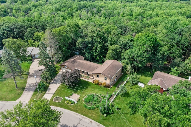 331 Sunset Ln N, Cambridge, MN 55008 - aerial view of property's location with a heavily wooded area