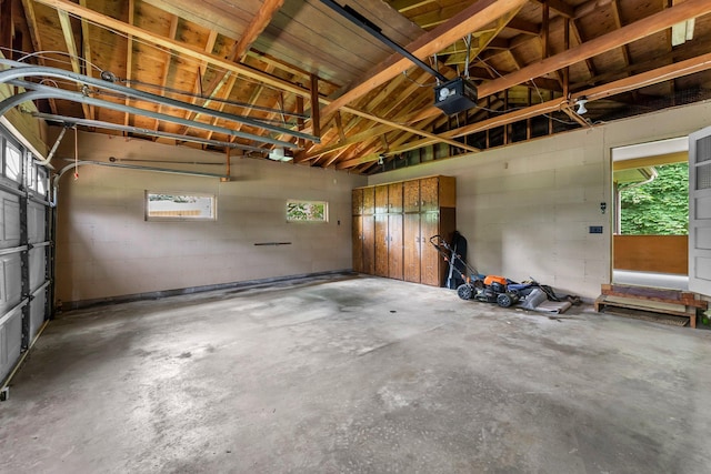 331 Sunset Ln N, Cambridge, MN 55008 - garage with a garage door opener and concrete block wall