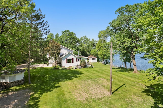 20473 Leisure Dr, Pelican Rapids, MN 56572 - view of green lawn featuring a water view